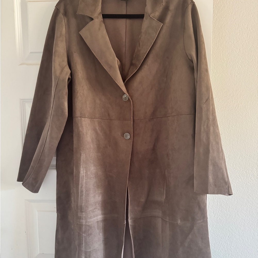 House of Harlow 1960 Brown Trench Coat Classic Lapel Design